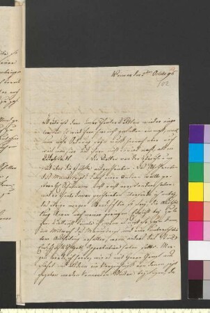 Brief von Kirms, Franz an Goethe, Johann Wolfgang von