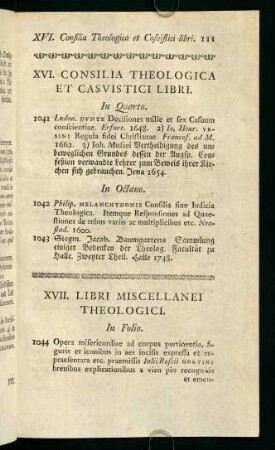 XVII. Libri Miscellanei Theologici