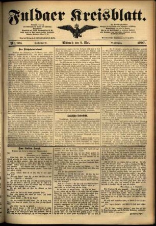 Ausgabe vom Mittwoch, den 08. Mai 1907.