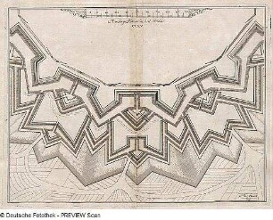 Teilgrundriss Festung mit Horn- und Kronwerk