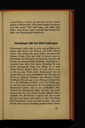 Eulenspiegel läßt sein Pferd beschlagen