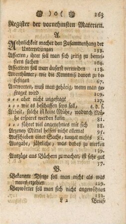 Register der vornehmsten Materien