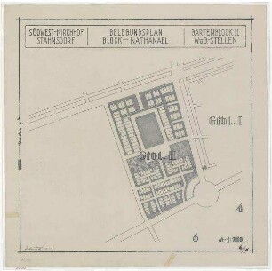 Belegungspläne Nathanael (Originale) Südwestkirchhof Stahnsdorf - Gartenblock II Wahl - und Gartenstellen