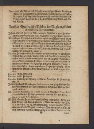 Teutsche Theologische Bücher der Augspurgischen Confessions-Verwandten.