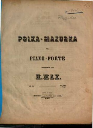 Polka-Mazurka für Piano-Forte op. 52