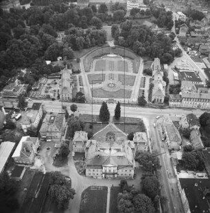 Schloss Friedrichsthal und Orangerie in Gotha : Blickrichtung Westen