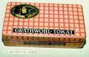 Blechdose für 50 Stück Zigaretten "GRATHWOHL-TOKAT"