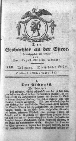 13. Stueck, 27. Maerz 1843
