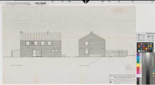 Recklinghausen (Recklinghausen) Staatliches Aufbaugymnasium Direktorenwohnung Nord- und Westansichten 1960 1 : 50 50 x 84 Pause Staatshochbauamt Recklinghausen Regierung Münster Nr. 34118