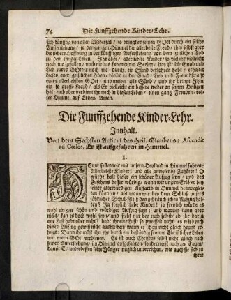78-82, Die Funffzehende Kinder-Lehr