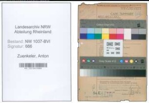 Entnazifizierung Anton Zuenkeler , geb. 21.11.1899 (Kaufmann)