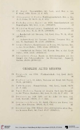 Gemälde alter Meister (Nr. 21-39)