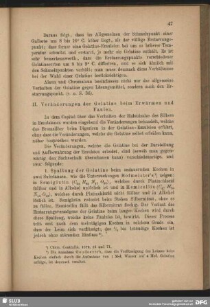 II. Veränderungen der Gelatine beim Erwärmen und Faulen
