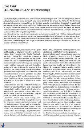 „Erinnerungen“ (Fortsetzung).