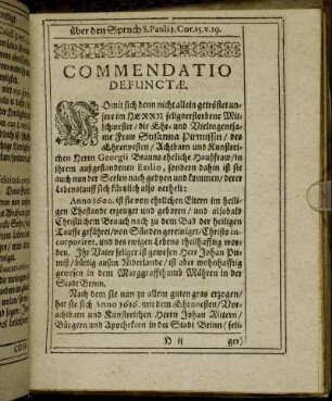 Commendatio Defunctæ.