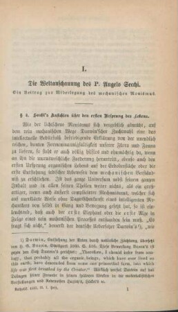 1-39 Die Weltanschauung des P. Angelo Secchi : ein Beitrag zur Widerlegung des mechanischen Monismus (Fortsetzung)