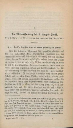 1-39 Die Weltanschauung des P. Angelo Secchi : ein Beitrag zur Widerlegung des mechanischen Monismus (Fortsetzung)