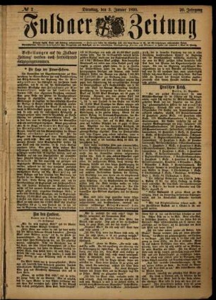Ausgabe vom Dienstag, den 03. Januar 1893.