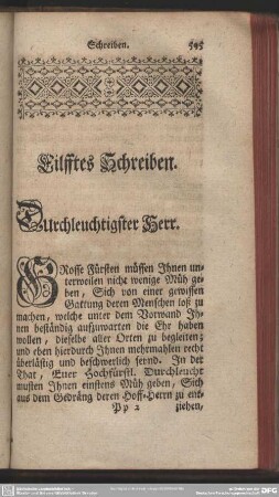 Eilfftes Schreiben