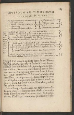 Epistolae Ad Timotheum Secundae, Divisio.