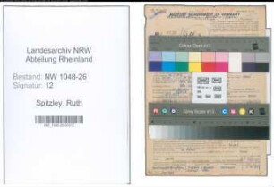 Entnazifizierung Ruth Spitzley , geb. 19.08.1917 (Angestellte)