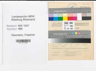 Entnazifizierung Friedrich Haumann , geb. 14.10.1891 (Lehrer)