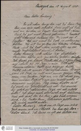 Brief vom 18.08.1920