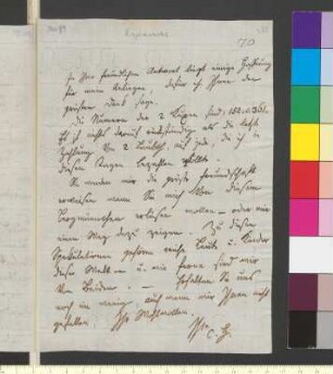 Brief von Herder, Karoline an Goethe, Johann Wolfgang von