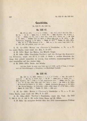 107-110, Geschichte: Ma XIII 67 bis Ma XIII 73