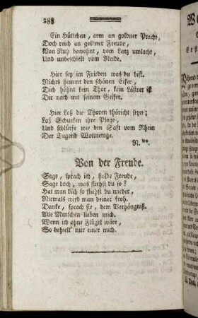 Von der Freude - Der gelähmte Kranich