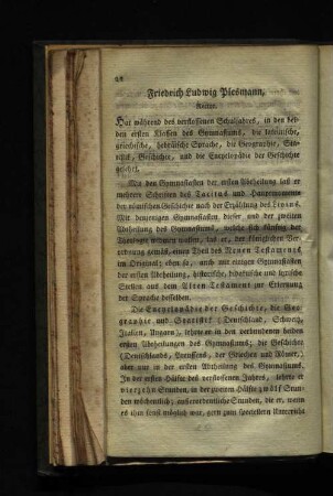 Friedrich Ludwig Plesmann, Rector.