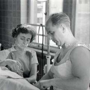Operation an einem Rind in der Bezirkstierklinik Dresden