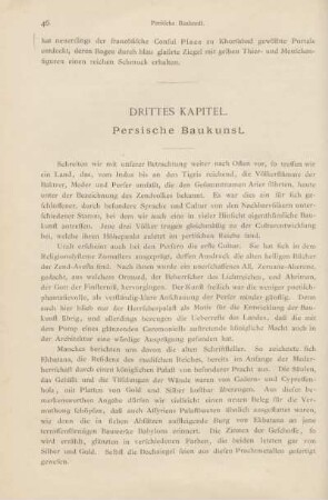 Drittes Kapitel. Persische Baukunst.