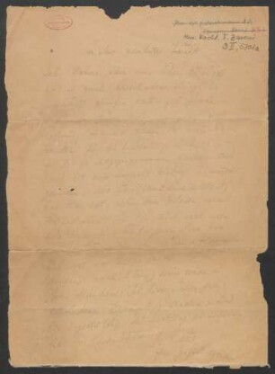 Brief an Ferruccio Busoni : o.D.