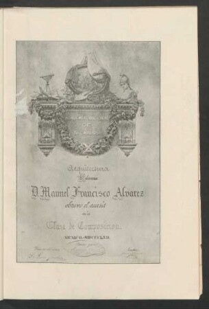 [Diploma del alumno Manuel F. Álvarez. - Facsímil]