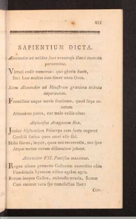 Epigrammata. Sapientum Dicta.