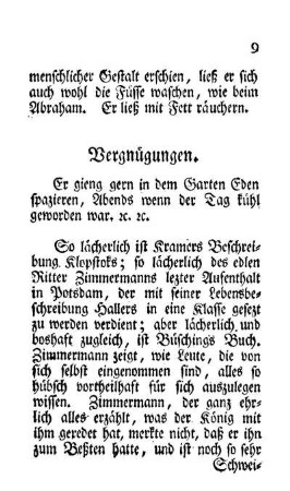 Vergnügungen.