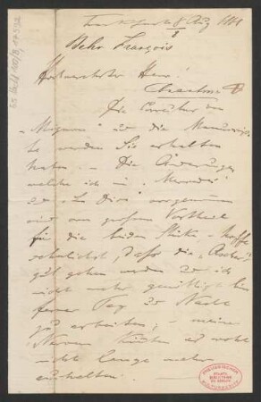 Brief an B. Schott's Söhne : 08.08.1888