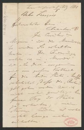 Brief an B. Schott's Söhne : 08.08.1888