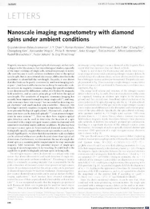 Nanoscale imaging magnetometry with diamond spins under ambient conditions
