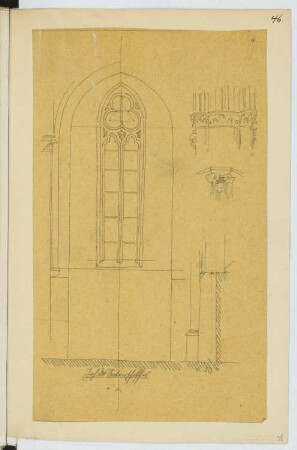 Stiftskirche, Wetter: Details (aus: Skizzen- und Fotoalbum 19)