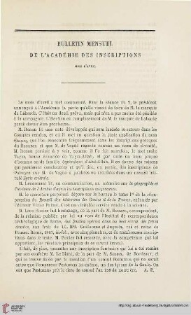 Bulletin mensuel