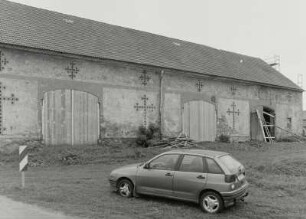 Königshain (Kreis Görlitz), Dorfstraße 1. Bauernhof, Scheune