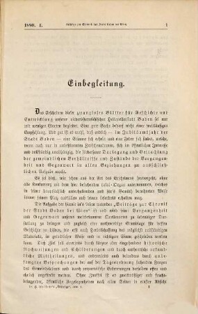 Beiträge zur Chronik der Stadt Baden bei Wien : Von Dr Hermann Rollett. Mit einem Titelkupfer und 8 Abbildungen im Text