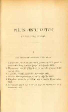 Pièces justificatives du deuxième volume