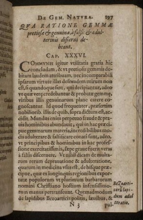 Qua Ratione Gemmae ... Cap. XXXVI.