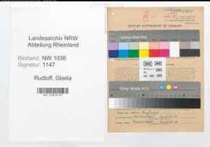 Entnazifizierung Gisela Rudloff , geb. 11.07.1914 (Lehrerin)