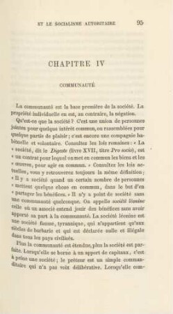 Chapitre IV Communauté