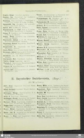 II. Bayerischer Bezirksverein.