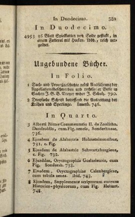 381-393, Ungebundene Bücher